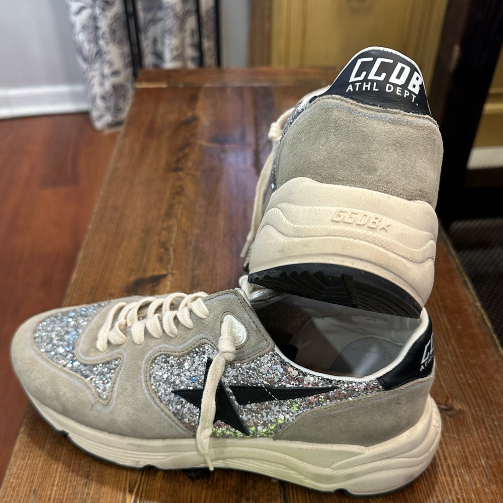 SOLD - Authentic Golden Goose Glitter Runners
